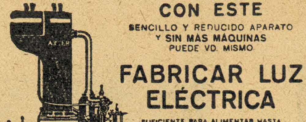 Anuncio ecéctrico 1922